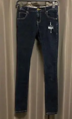 BCBG ダークブルー ダメージ加工 スキニーデニム ストレッチ サイズ64