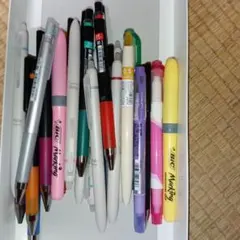 （中古品）筆記具 まとめ売り ボールペン 蛍光ペン 大量セット
