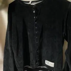 ブラック ベロアカーディガン