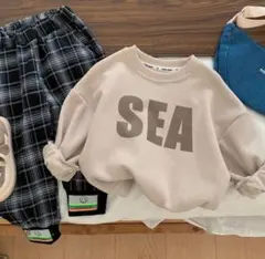 再入荷！新品♡SEA ロゴ トレーナー スウェット アメカジ 男の子 100cm