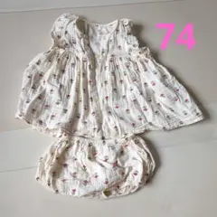 【PETIT BATEAU】 ベビー服 セットアップ 74cmのサムネイル