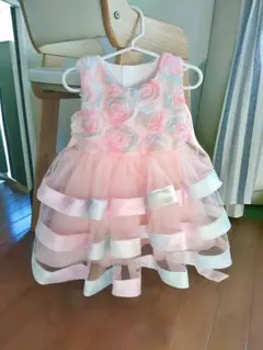 ベビー ドレス　ピンク お花 フラワー 90