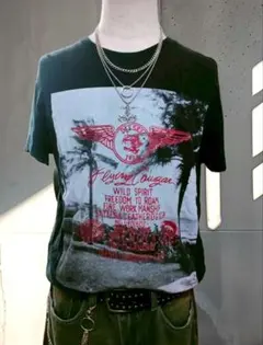 DIESEL ディーゼル グラフィックプリント Tシャツ ブラック 好配色