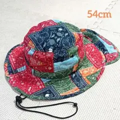 54cm　アンパンマン　バンダナ総柄　ハット　帽子　サンシェードあご紐付のサムネイル