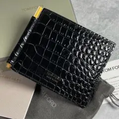 ケ*コ様 TOM FORD マネークリップ レザー ブラック 中古 - メルカリ