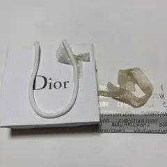 Dior ホワイトショップ袋 ゴールドリボン