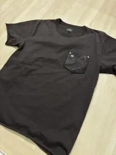 SCHOTT BROS ショット スタースタッズ付レザーポケットTシャツ