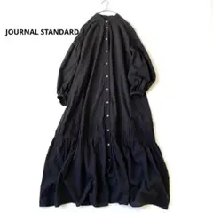 ジャーナルスタンダード✨定価1.6万円　シャツワンピース　フレア　ギャザー
