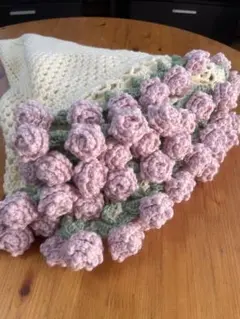 最終値下げ　花束ブランケット　バラ　一点物