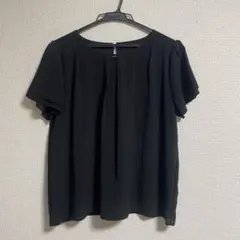 ❤️半袖ブラウス❤️ レディース M ブラウス 黒 スーツブラウス ビジネス