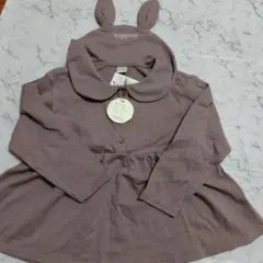 テータテート　ウサギ耳付き襟チュニック 110cm