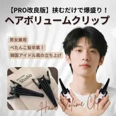 PRO 改良版 ヘアボリュームピンチャー 前髪 メンズ レディース PRO 黒のサムネイル