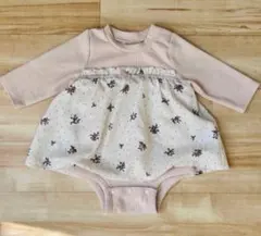 petit main 花柄ワンピース 70