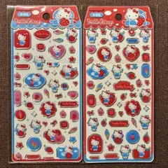 公式ライセンス正規品　サンリオ　キティぷっくりシール　立体シール　硬いシール2枚