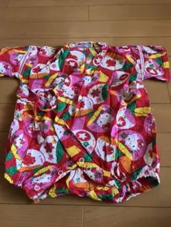 キティ☆甚平 ロンパース 女の子 80