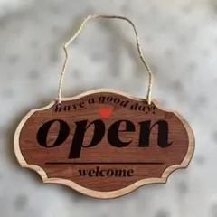 人工木材オープン・クローズ掛けカンバン