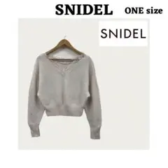 SNIDEL ニットセーター Vネック レース