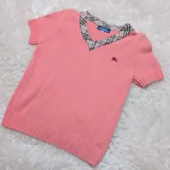 ✨人気✨バーバリー ニット ノバチェック ホースロゴ 刺繍 M