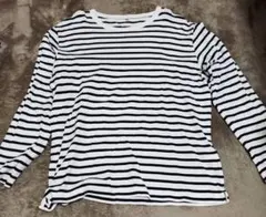 【中古】UNIQLO ボーダー長袖カットソー メンズ XLのサムネイル