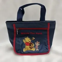 東京ディズニーランド くまのプーさん ミニトートバッグ 刺繍 チャーム付 レトロ
