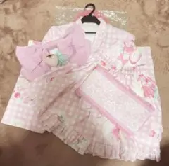 ToAlice いちごギンガムチェック浴衣セット ピンク サイズ M 浴衣ドレス
