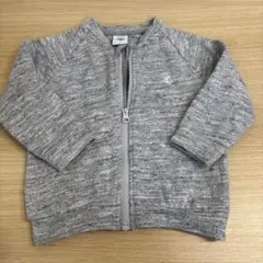 プチバトー　グレーカーディガン 12ヶ月