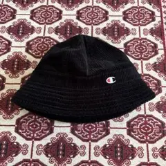Champion ブラック バケットハット コーデュロイ