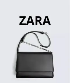 ZARA ショルダーバッグ　クロスボディバッグ　チェーン　レザー　肩掛けのサムネイル