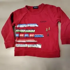 【中古】klädskåp 赤いトレーナー 100サイズ 列車デザイン