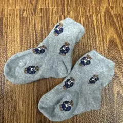 ラルフローレン　ベビー靴下 グレー