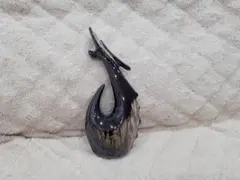 陶器製抽象置物 黒と茶色のグラデーション