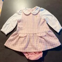 ケイトスペード kate spade ピンク 千鳥格子 ワンピース 80cm