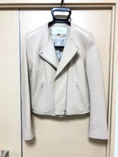 ルシェルブルー✨ライダースジャケット美品のサムネイル