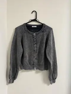 グレー カジュアルセーター Mサイズ ダブルジップ