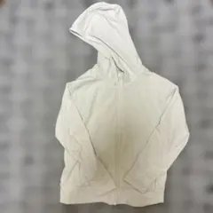ホワイト フルジップパーカー 120サイズ
