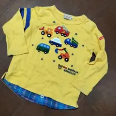 ミキハウス　９０　ロンＴ　プッチー　働く車