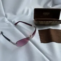 【美品】coach sunglass y2k rimless signature