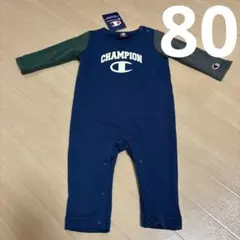 【新品タグ付き】Championロンパース 80cm ネイビー/グリーン