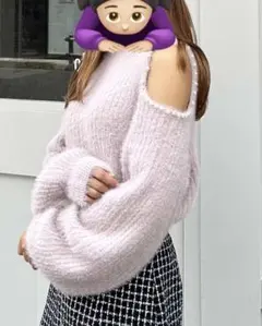 INGNIフェザーヤーンパール付きトップス最安値！！