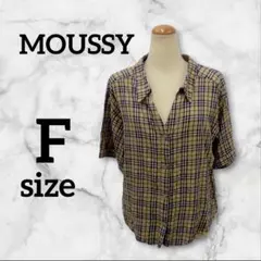 古着 　半袖　チェック柄　シャツ　Fサイズ　MOUSSY　H85-1313-3のサムネイル