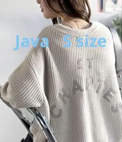 Java グレイベージュ　サマーニットカーディガン