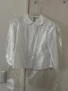 白ブラウス 130cm フォーマル 美品 丸襟