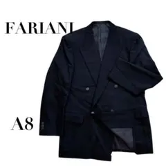 ファリアーニ ダブルテーラードジャケット 黒 A8 クラシック　フォーマル