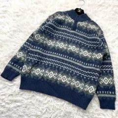 PENDLETON 総柄　ハーフジップ　プルオーバー　ニット　セーターのサムネイル
