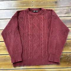 90s REGENT HOUSE SPORT ケーブルニット サイズLのサムネイル