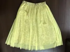 チュールスカート　黄色