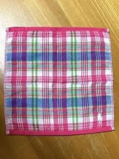 Ralph Lauren タオルハンカチ ピンク系 チェック柄