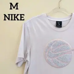Nikeナイキ刺繍 丈夫生地 バスケットボール レディースTシャツ M ホワイト