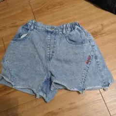 ALGY 刺繍デニムショートパンツ ユニクロレギンスセット