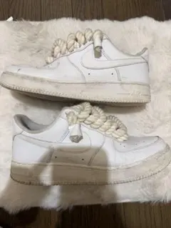 Nike Air Force 1 ホワイト ロープシューレース付き